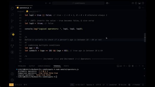 19.Increment, Decrement Operators