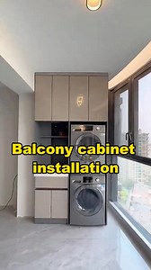 Don’t be idle on the balcony, install an aluminum alloy balcony cabinet. #aleadhome #highendcustom #highendprojects #cabinet #cabinets #customkitchencabinets #balcony #cabinetdesign #interiordesign #kitchenrenovation #storagesolutions #furnituredesign #diy #love #art | Alead Kitchen & Wardrobe Custom