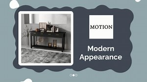 MOTION Long Black Entryway Table - 60 Inch Wooden Console Tables for Entryway with Storage Drawers and Shelf, Sofa Table Narrow Entry Table, Behind Couch Table for Living Room, Hallway, Foyer