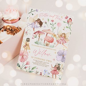 Editable Fairy Birthday Invitation Whimsical Enchanted Pixie Fairy Party Magical Floral Fairy Princess Party Instant Download Editable SF - Etsy