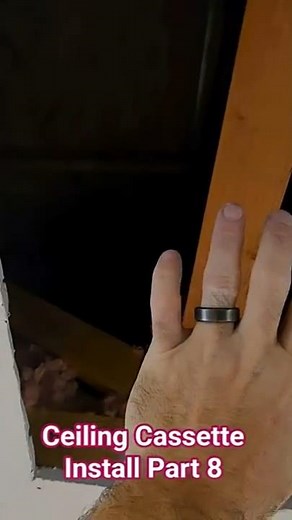 Ceiling Cassette Install Part 8. #hvac #hvactraining