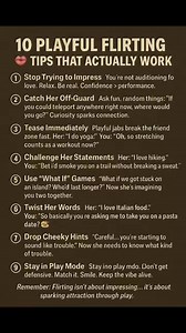 13K views · 59 reactions | 10 Playful Flirting 﫦 Tips That Actually...