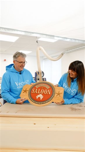 🇺🇸 Beki & Todd’s American-Style Sign Beki and Todd teamed up to create this bold, American-inspired sign, combining traditional carving techniques with a clean, modern finish ⭐️ 💡 Top tip: Mix different finishing styles and materials to make your lettering stand out — small details can make a big impact! 🪚 You can grab this project (along with all the others from our User Group Meeting!) in the UGM Bundle, available now at ugm.vectric.com 💻 🎸 And if you’re thinking ahead… we’re heading to 