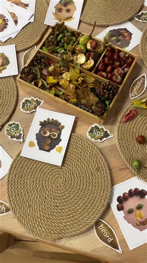 🌿Nature faces🍂 Collect some free nature and create a self portrait! There’s plenty of nature falling right now and this activity is a fun one to introduce vocabulary linked to facial features (and an all about me topic!). You can download the nature faces and vocabulary on leaves from my website (included in the membership if you’ve joined!) #autumnactivities #natureface #naturecraft #eyfs #earlyyears #earlyyearsideas #allaboutme #allaboutmetheme #teacher #teaching #earlyyearsoutdoor #earlyyea