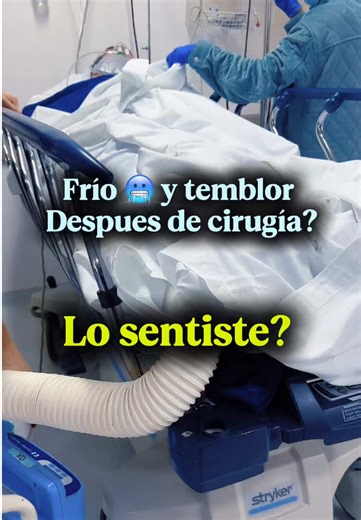 Por qué sientes frío después de una cirugía