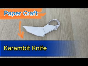 Craft a Karambit Knife from Paper! 🗡️ Easy DIY Weapon for Beginners