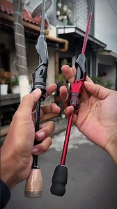 Pilih yang hitam atau merah? Dua duanya pakai clicker. Joran UL Pasifik 2-6 lbs carbon solid.
