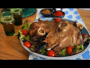 Steamed Lamb Head / رأس الخروف مبخر - CookingWithAlia - Episode 738