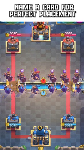 Name a Card for Perfect Placement #clashroyale