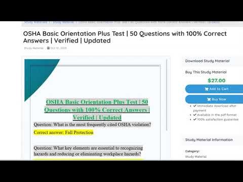 OSHA Basic Orientation Plus Test
