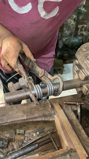 Double Spring Making on Grass cutting Machine | Unique Spring Manufacturing #shorts