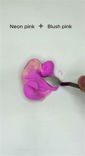 Neon pink vs Blush pink colors #colors #mixing #animation