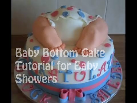 How to make a Baby Bottom Cake Tutorial for Baby Showers