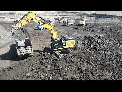 Five Excavators Side by Side | Massive Overburden Mining from Above - Ascon Ltd