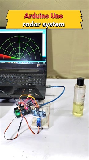 Arduino Radar with Warning LED 🔴 | Detects Objects Instantly | #subscribe #shorts #like #arduino