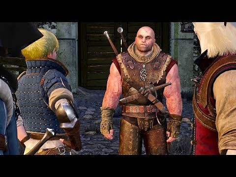 THE WITCHER 3 - Roche and Ves meet Letho in Kaer Morhen (all options) [4K, 60fps]