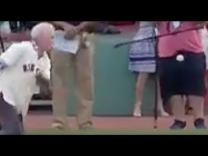 First Pitch at Red Sox Game Hits Camera Man In Nuts