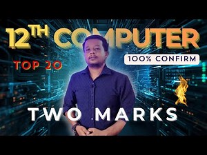 12th Computer Science Important Two Mark Questions 🔥 | Public Exam