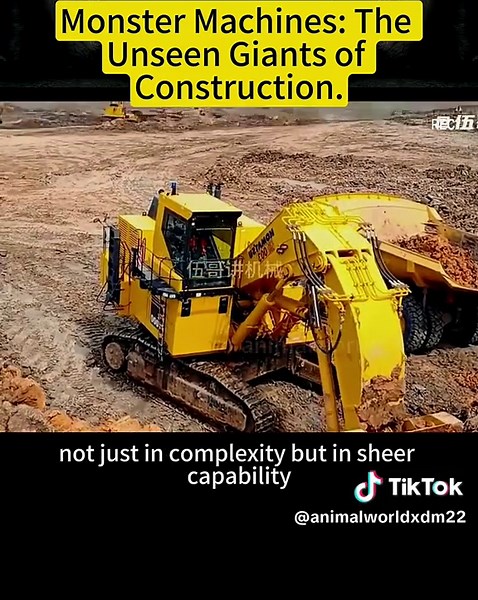 Monster Machines: The Unseen Giants of Construction. #fyp #foryou #excavator #construction #infrastructure #monster #giant 💥💥💥