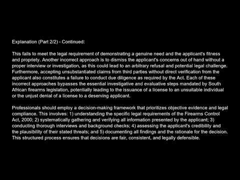 South Africa License to Possess a Firearm for Self Defense Free Practice Test And Answers Updated