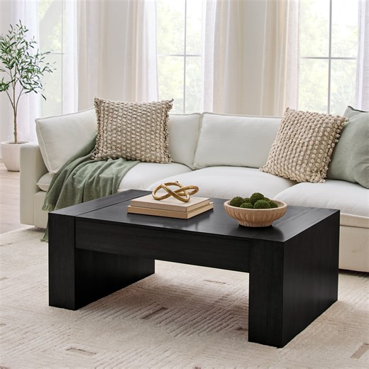 Better Homes & Gardens Ezra Oversized Coffee Table, Living Room, Black