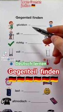 gegenteil finden 🇩🇪| learn German language