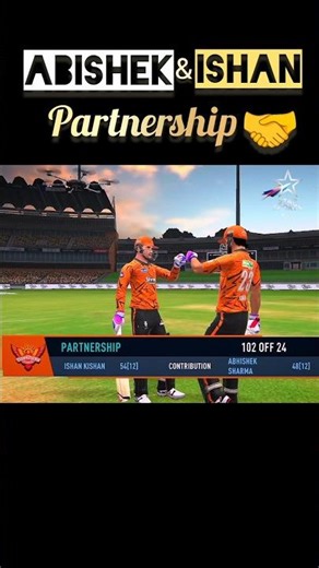 (24)100 partnership🤝 😱#shorts #realcricket24 #ytshorts #trendingshort