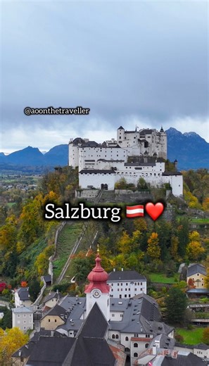 🏰 Hohensalzburg Fortress — The Crown of Salzburg! Perched high above the charming old town, Hohensalzburg Fortress stands as one of the largest and best-preserved medieval castles in Europe. From its towers, you can witness breathtaking panoramic views of Salzburg’s baroque skyline, the Salzach River, and the surrounding Alps, a sight that feels straight out of a fairytale Walking through its ancient courtyards, museums, and stone walls feels like stepping back in time. Whether you hike up or t