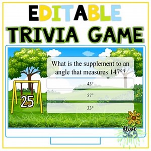 Editable Trivia Game | Spring Theme | Distance Learning