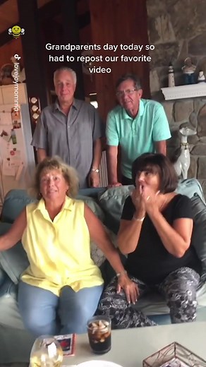 Heartwarming Pregnancy Announcement Reaction by Proud Grandparents