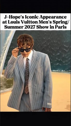 J-Hope Iconic Appearance at LV Men's SS27 Paris Show🔥😍