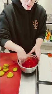 At the kitchen making the fire bomb pickles