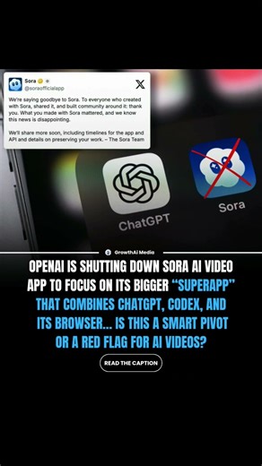 🚨 OpenAI Is Shutting Down Sora to Build Its Bigger AI Superapp