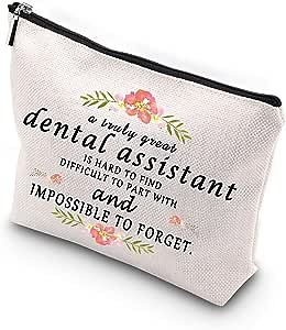 Generic WCGXKO Dental Assistant Gift DA Gift Zipper Pouch Cosmetics Bag for Dental Assistant Going Away Retirement Appreciation (great dental assistant)
