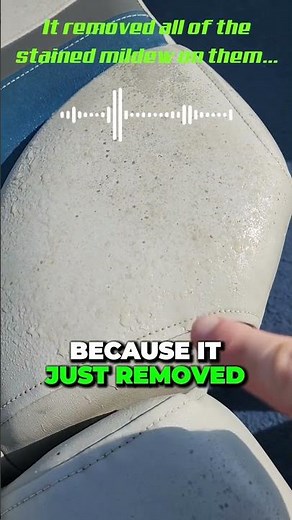 How to remove mold stains from vinyl boat seats in 2024. #boatdetailing #boatlife