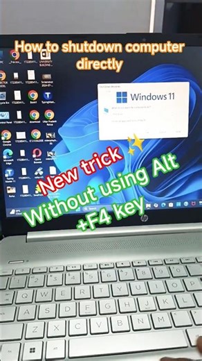 how to shutdown computer #computer #shortsfeed #computer #windows11 #keyboard #newtrick #harddisk