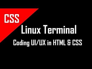 Linux terminal UI design using HTML, CSS and SVG