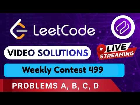Leetcode Weekly Contest 499 | Video Solutions (A - D) By Aftab | Codehurdle