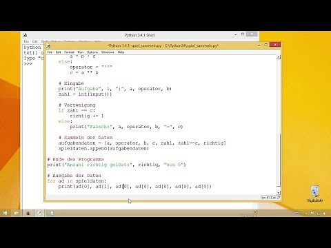 Rechenspiel: Ergebnisse sammeln | Programmieren lernen mit Python