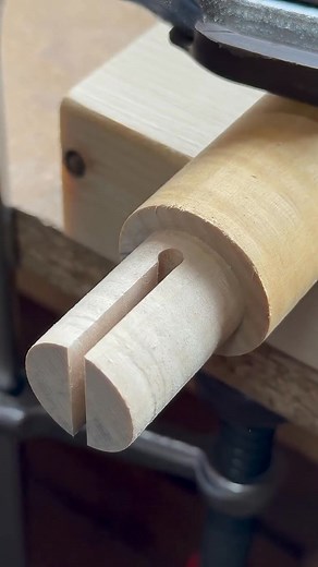 Perfect Split Wedges on Round Tenons by Handsaw #shorts #woodworking #diy | Tools Collection