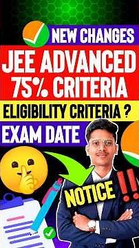 Jee Advanced 3rd Attempt 2026 😰| 75 Percent Criteria | Jee Advanced Eligibility Criteria 2026 🔥!!