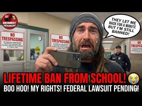 First Amendment Auditor's Lifetime Ban From School Property Still In Place.