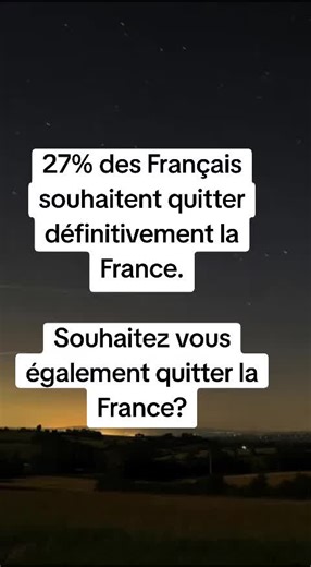 Départ définitif de la France. pour ou contre