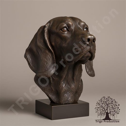 Beagle Dog Bust 3D Model | CNC & 3D Printing Design (STL, OBJ, 3MF) - Etsy