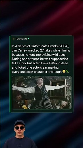 In A Series of Unfortunate Events (2004), Jim Carrey turned into dinosaur