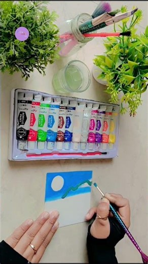 Easy painting idea for begginers🎨 #like #share #painting #trending #art #shorts ‪@paintwithme7‬