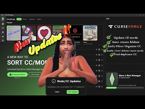 The ULTIMATE Sims 4 Mod Manager w/ Curseforge integration