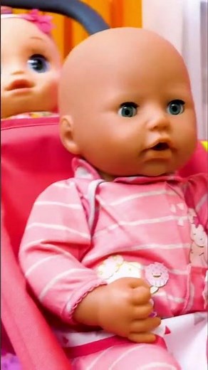 Baby Dolls Go for a Walk in a Double Stroller #pretendplay #nolliedoll