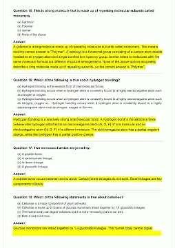 Biochemistry Macromolecules Project Review & video