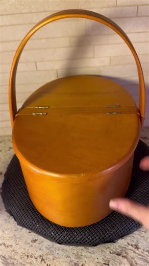 Vintage Shaker Style Sewing Box. Oval. Two Access Doors. 13"h X 13.5"w X 10"d - Etsy